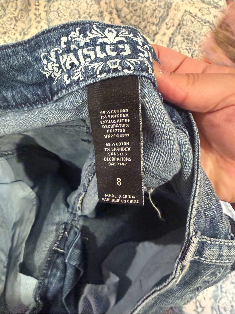 Paisley Sky Skinny Jeans - Picture 6 of 9